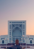 Soleil couchant sur la mosquée de Tachkent, Ouzbékistan
