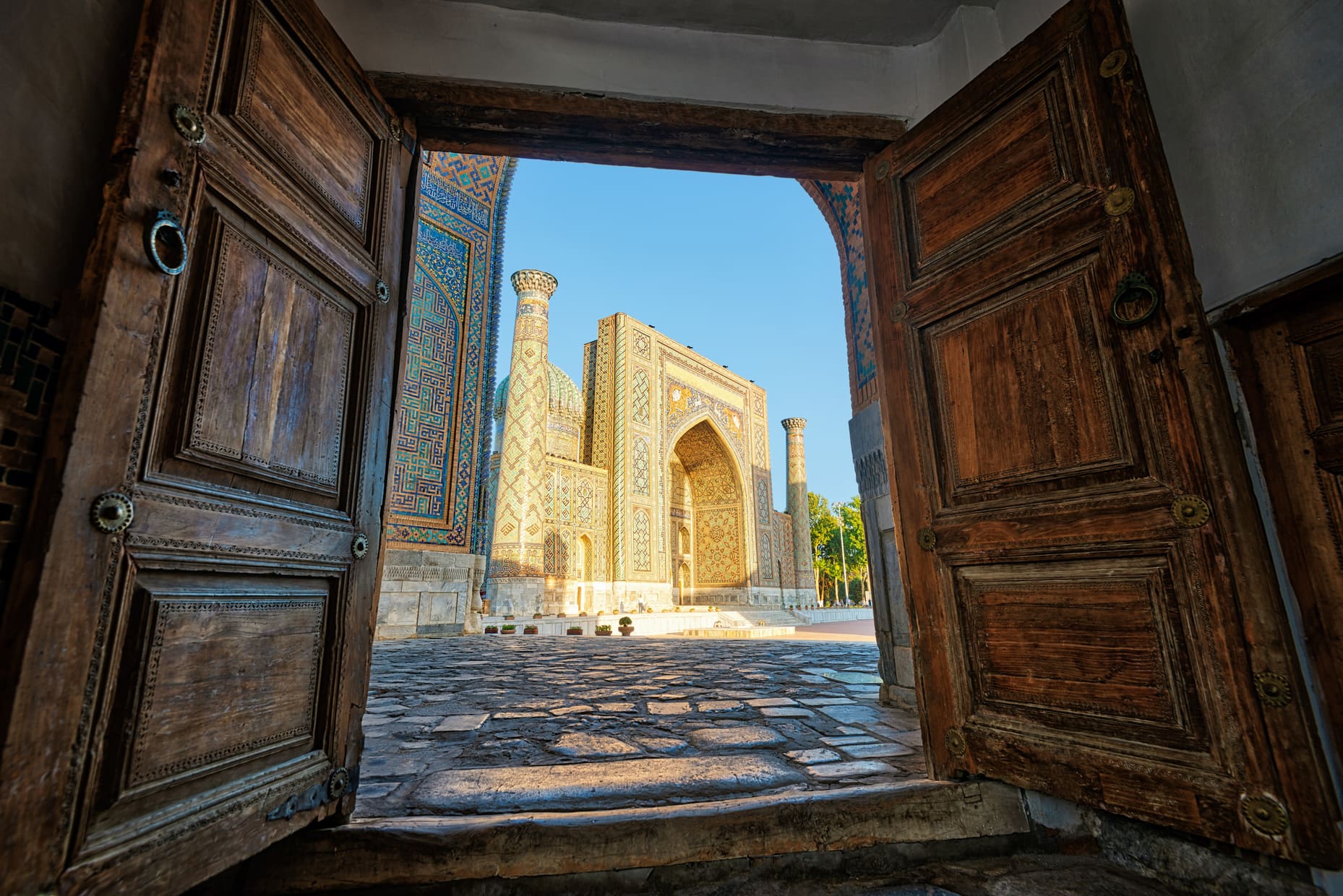 Vue du Registan, Samarcande, Ouzbékistan
