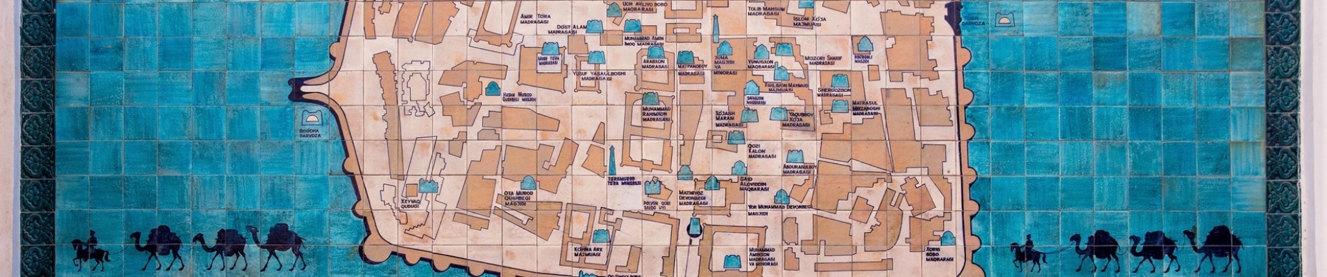 Carte de la vieille ville de Khiva, Ouzbékistan