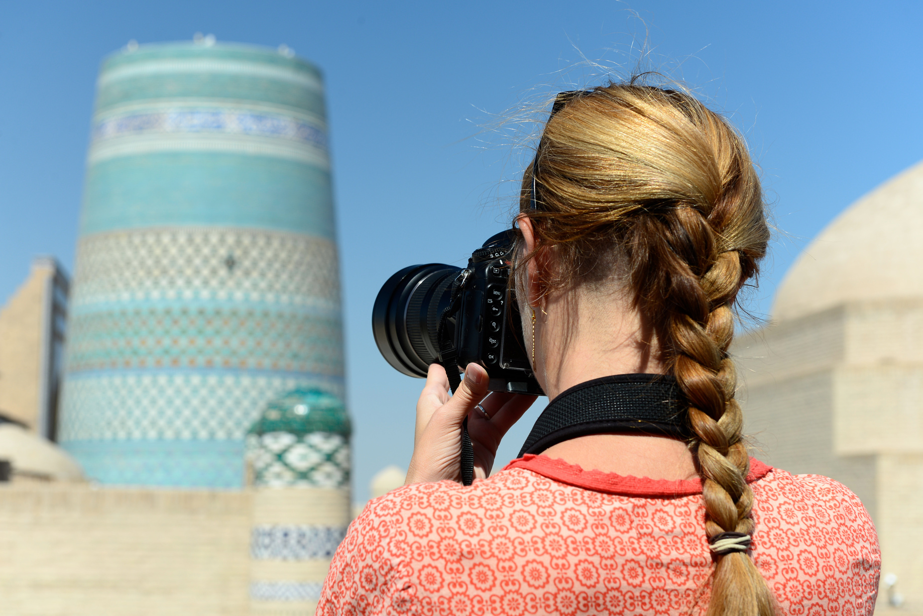 Photographe à Khiva, Ouzbékistan